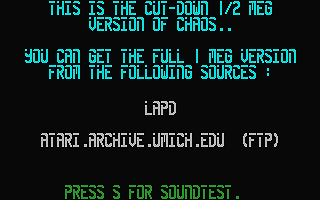 Chaos atari screenshot